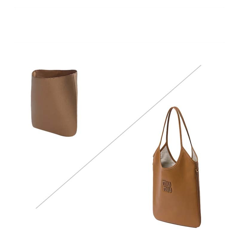 Taschenorganizer für Miu Miu Ivy Mini / Medium – Neues Seiden- und Satinmaterial, 2 Fächer, Goldbraun / Individuelle Farbe product image 9