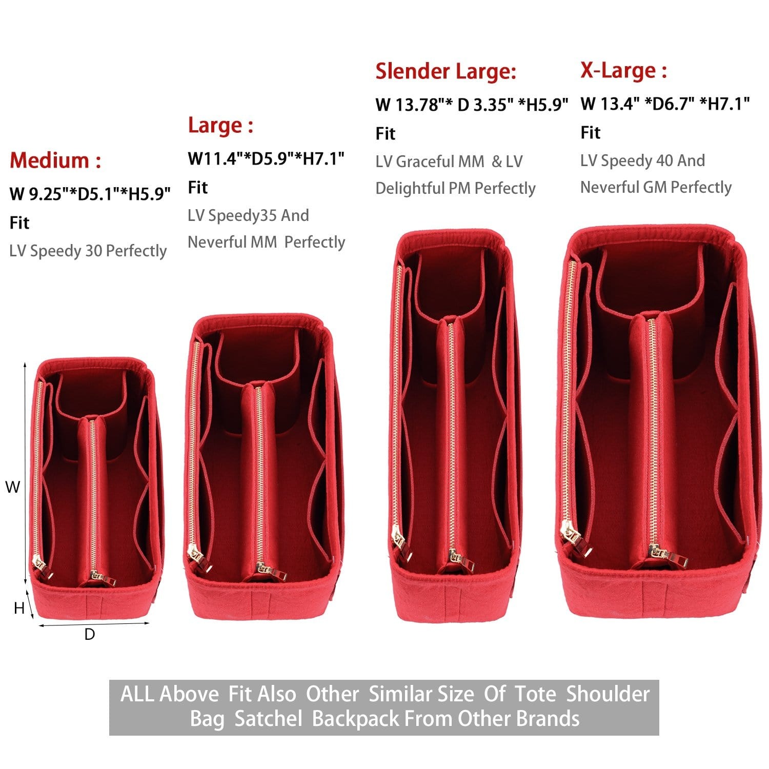 Organizer-Einlage für LV Speedy, Neverfull, Graceful, Tote – Filz-Taschenformer product image 18