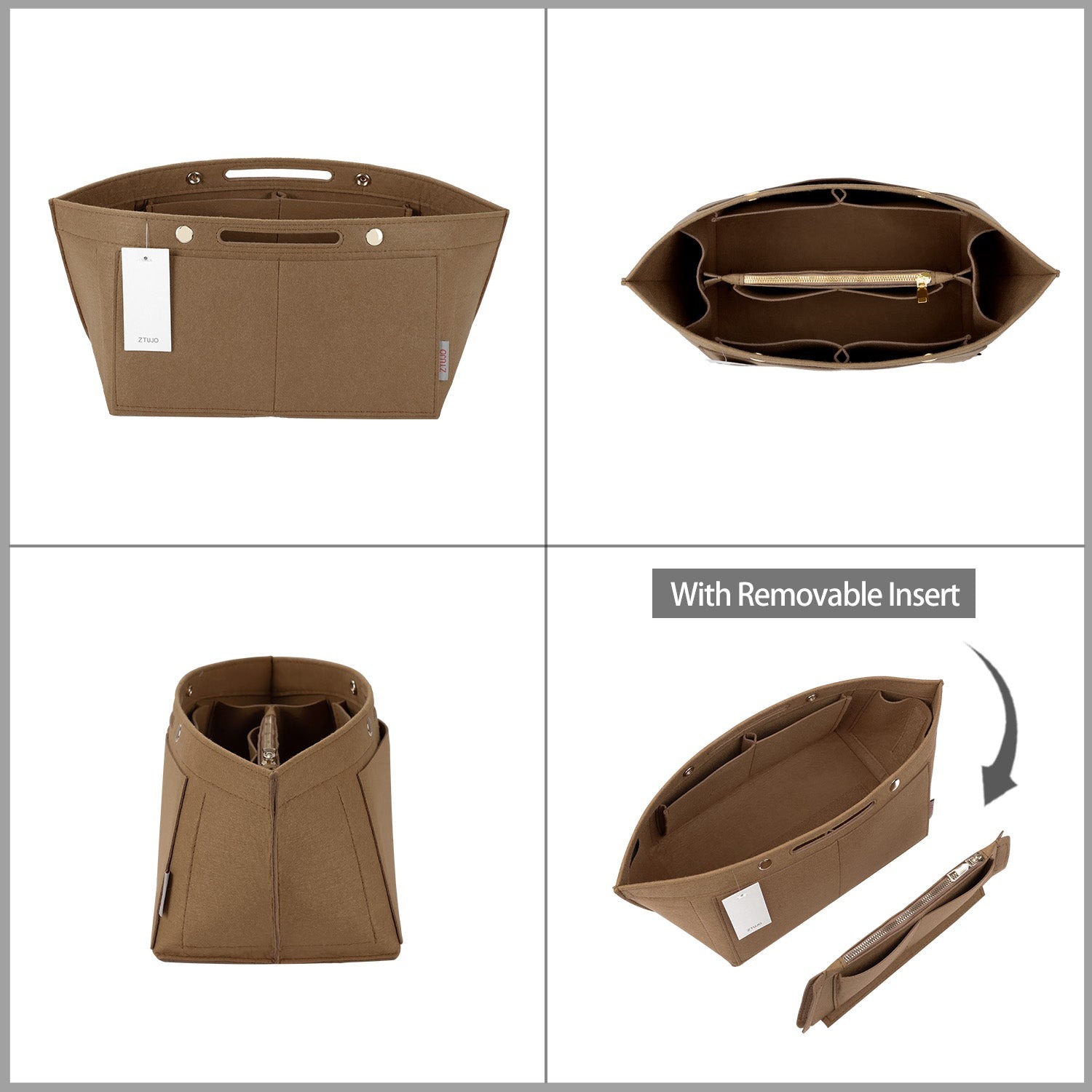 Einsatz für Handtaschen-Organizer für Longchamp Le Pliage – Passend für Top Handle S/M & Schultertasche S/L detail image 19