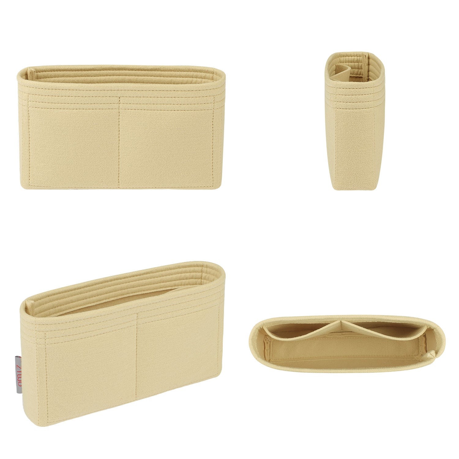 Organizer für Bottega Veneta BV Cassette – Premium-Filzeinlage, 2 Taschen product image 2