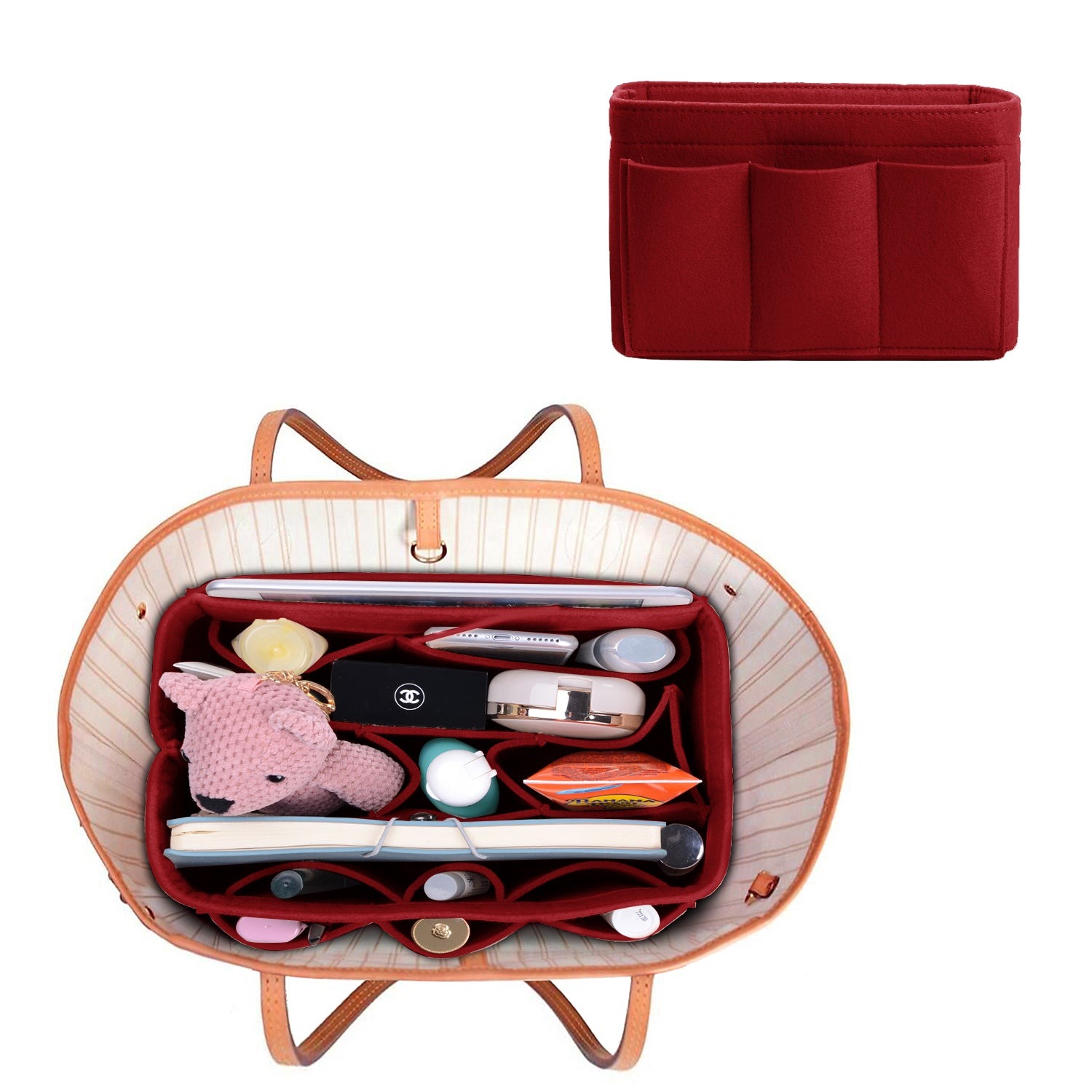 INNERBAG Taschenorganizer mit genähtem Boden für LV Speedy 35 und Neverfull MM – Groß product image 5
