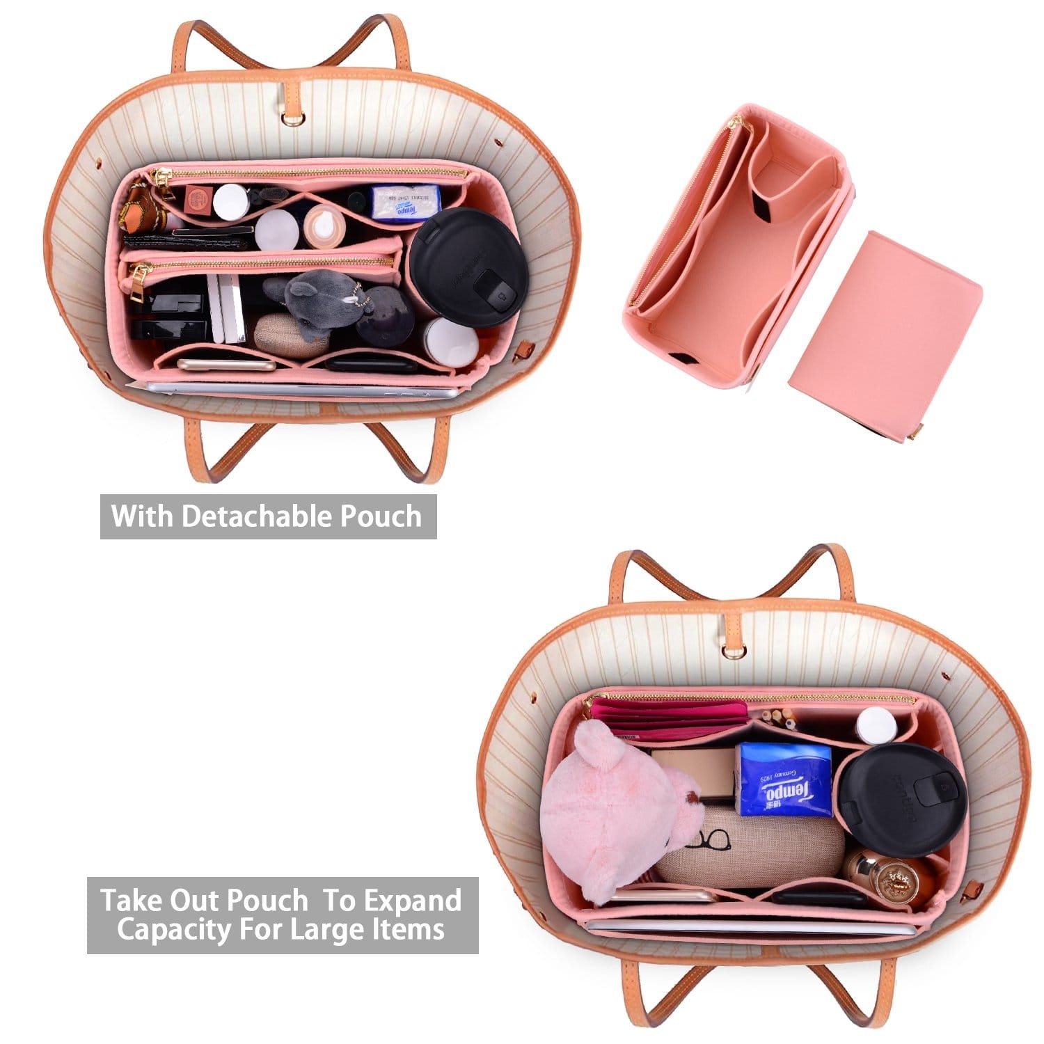 Organizer-Einlage für LV Speedy, Neverfull, Graceful, Tote – Filz-Taschenformer product image 4