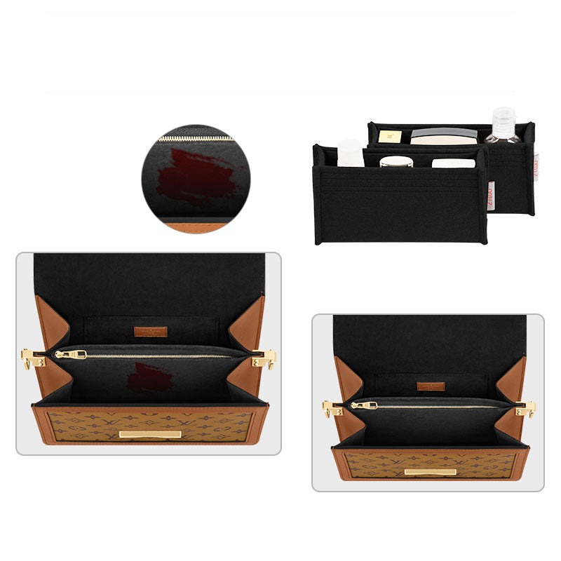 Premium Geldbörsen-Organizer für LV Dauphine Mini / Medium – 2 Fächer, weicher Filz detail image 4