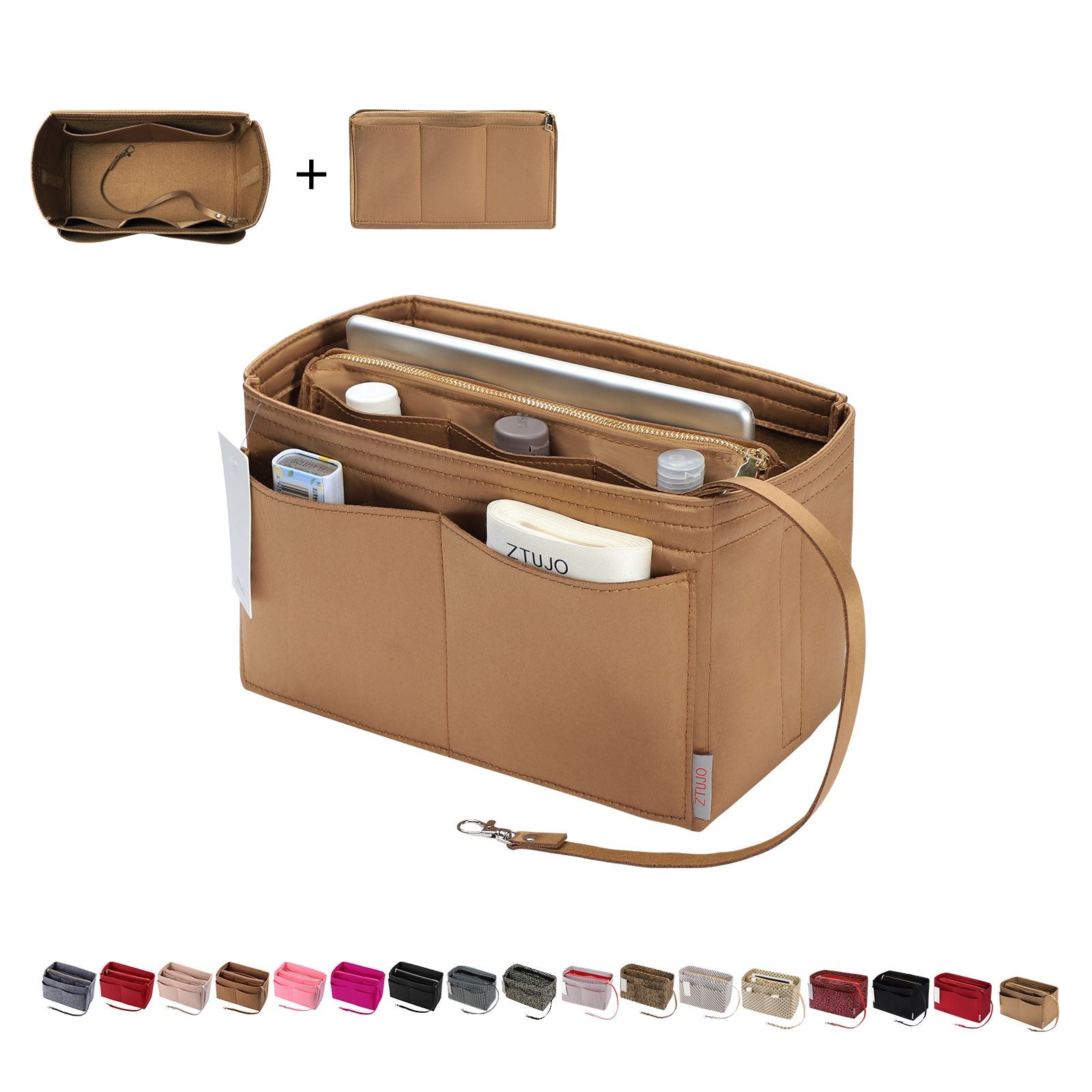 Taschenorganizer für LV Speedy Neverfull Tote – 6 Größen, Filz-Tascheneinsatz mit Reißverschluss product image 125
