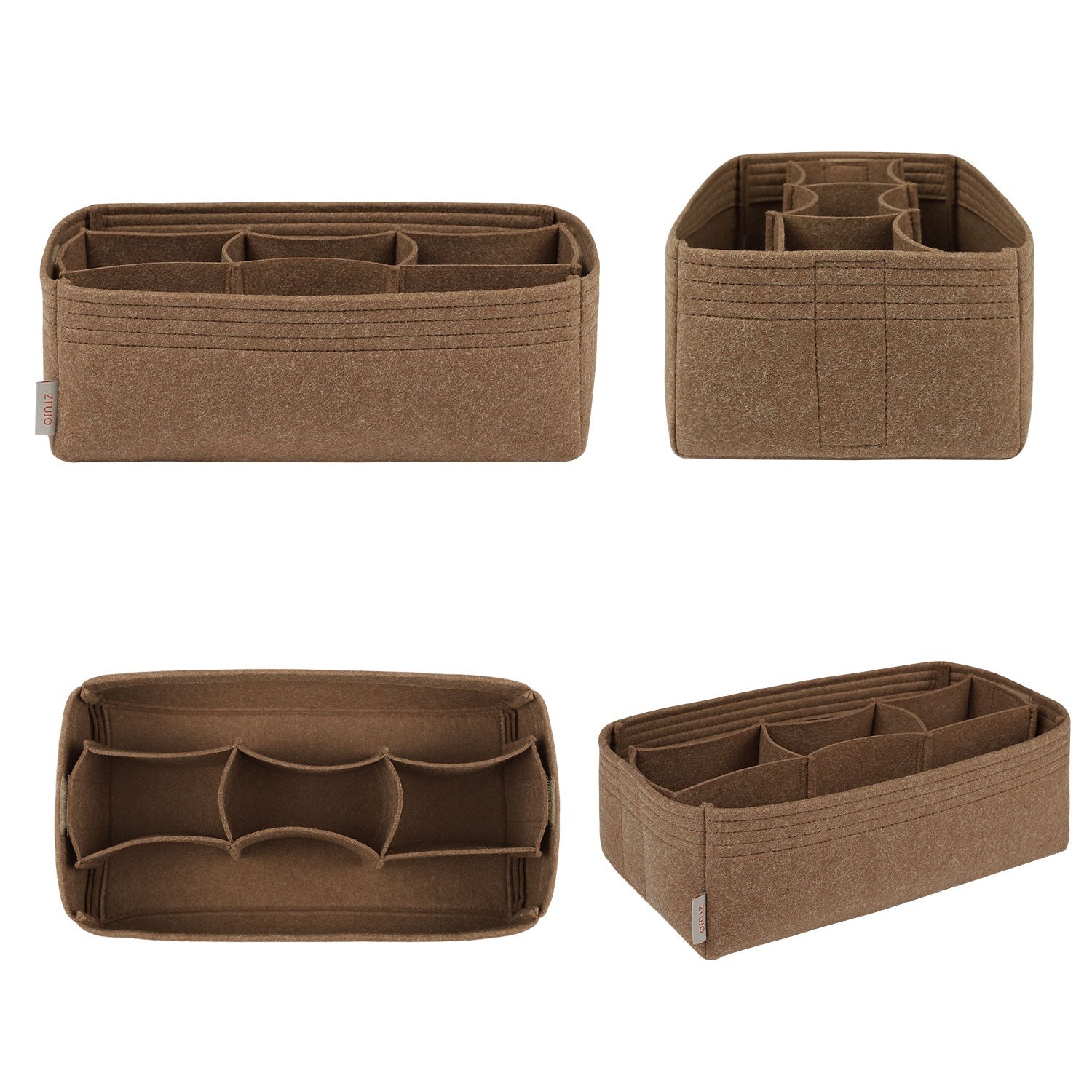 Premium Handtaschen-Organizer für LV Dopp Kit Toilettentasche – 3 Fächer, hellbraun oder Sonderfarbe product image 2