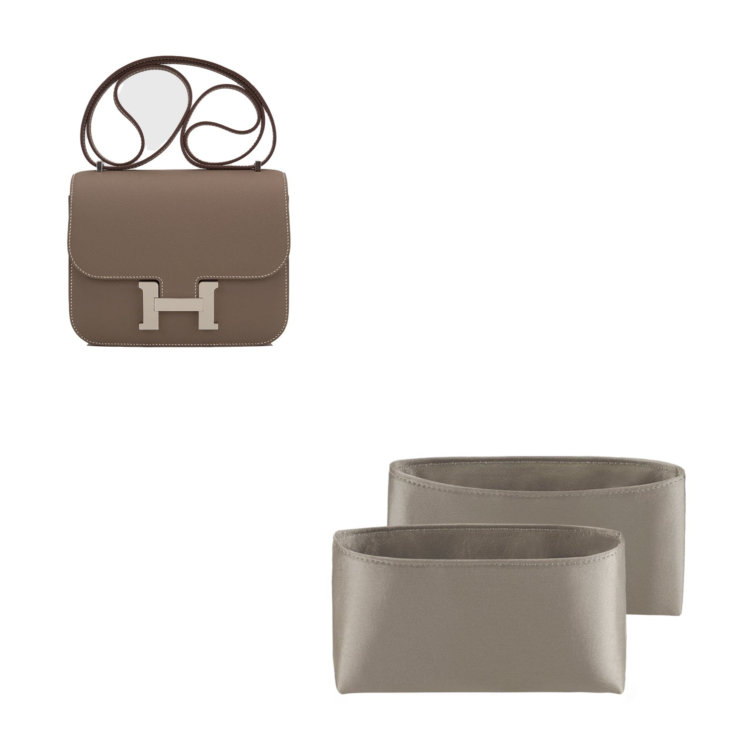 Seiden- und Satin-Purse-Organizer für Hermes Constance Mini 18 / 24