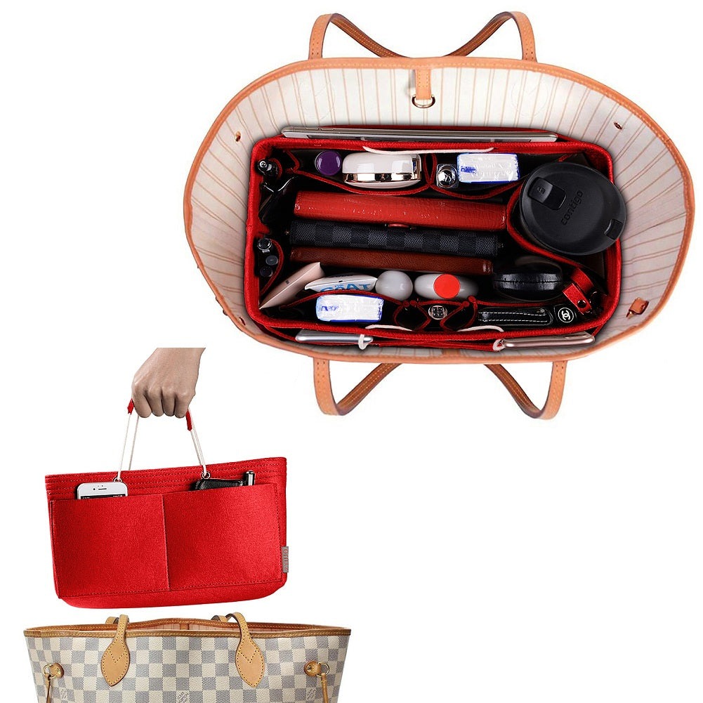 Mehrfachtaschen-Filz-Organizer für Handtaschen mit Griffen – Passend für LV Speedy 30, 35 & Neverfull MM (Medium/Large) product image 13