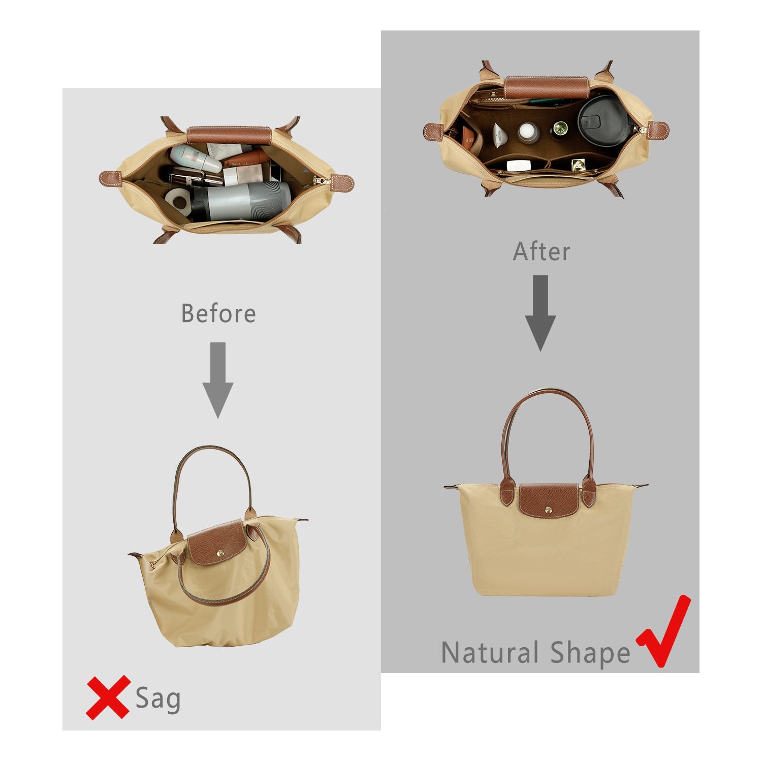 Knödel-Design Handtaschen-Organizer-Einsatz für Handtasche und Tote Bag-Formformer – Passt für Speedy, Neverfull, 6 Größen product image 28