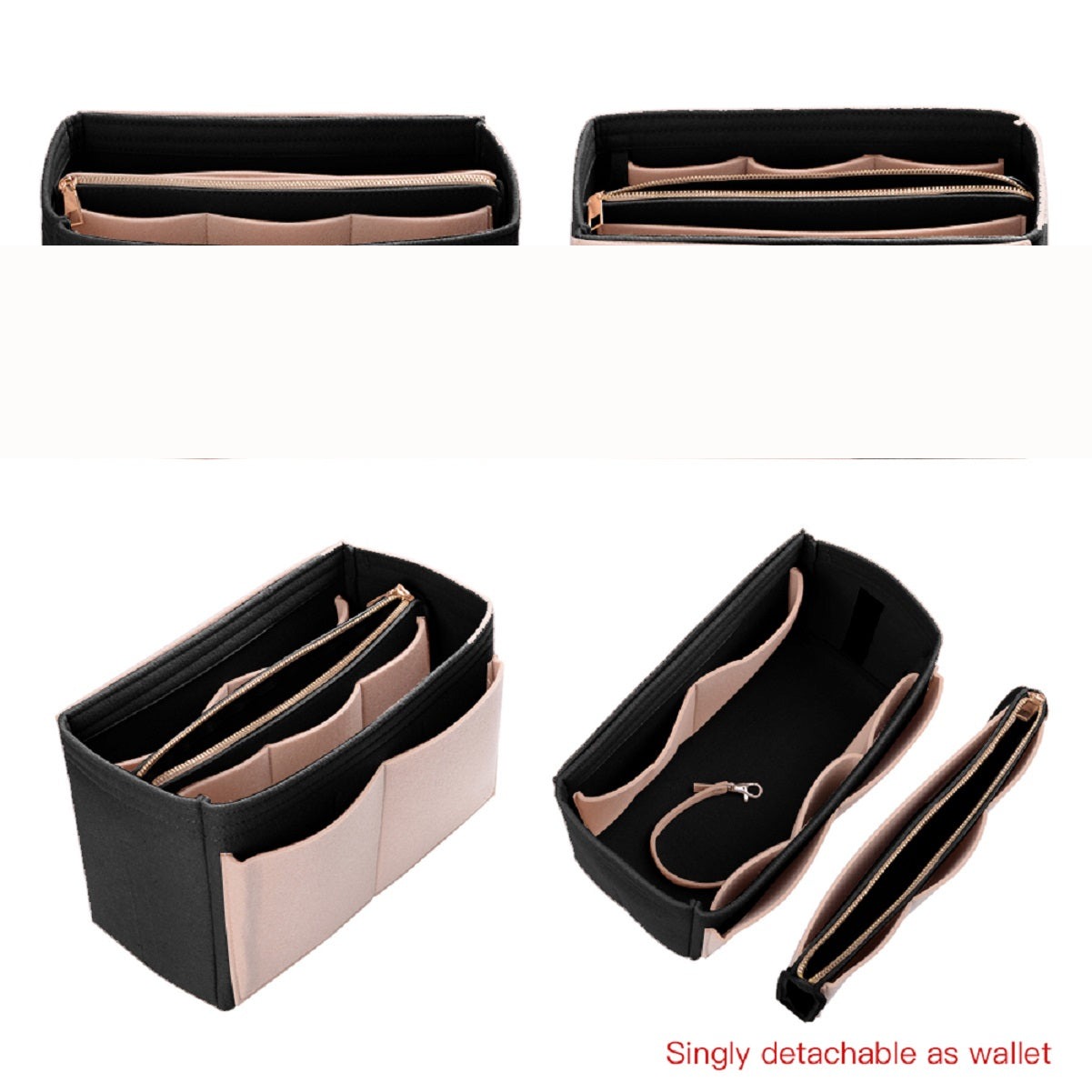 Taschenorganizer für LV Speedy Neverfull Tote – 6 Größen, Filz-Tascheneinsatz mit Reißverschluss product image 39