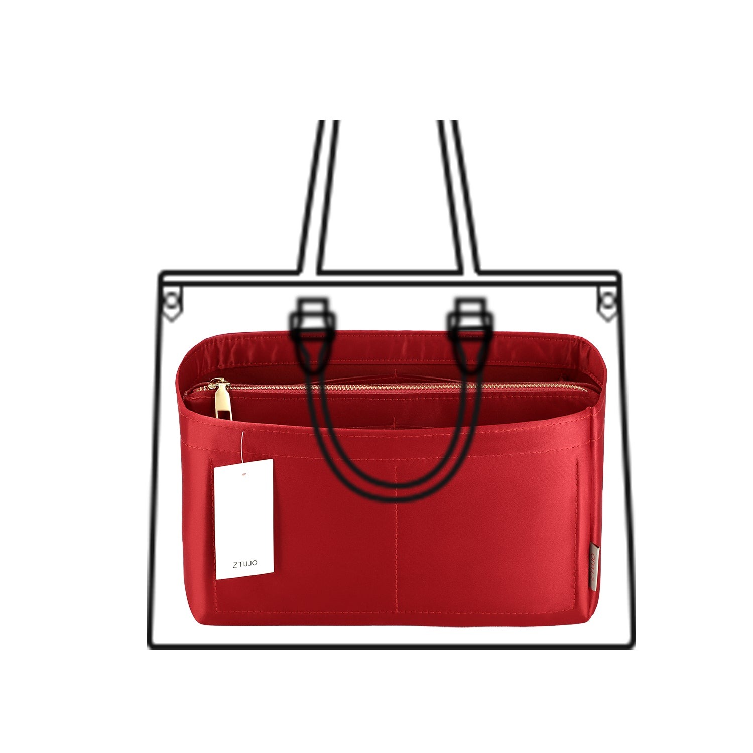 Silky Beutel-Organizer-Einsatz für Speedy, Neverfull, ONTHEGO Tote und mehr – 8 Fächer, 7 Größen product image 15