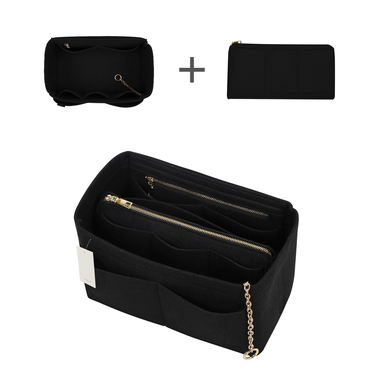 Handtaschen-Organizer aus Filz mit Seitenreißverschluss, herausnehmbare Mittel-Tasche für LV Speedy Neverfull Tote, 5 Größen product image 9