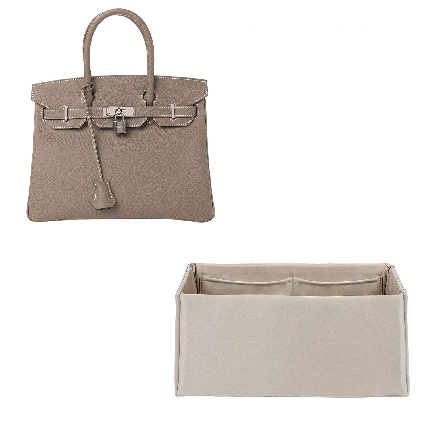 Seiden- und Satin-Purse-Organizer für Hermes Birkin 25 / 30 / 35 / 40