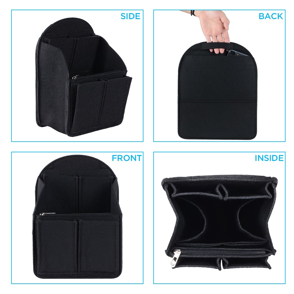 Filz-Organizer für Rucksäcke – Passend für runde und eckige Taschen, Beige/Grau/Kaffee/Schwarz product image 43