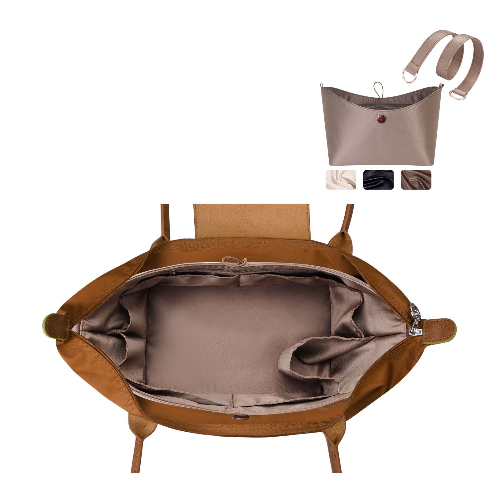 INNERBAG Taschenorganizer-Einsatz für LongChamp Le Pliage, Energy, Schultertasche, Top Handle, Xtra product image 12