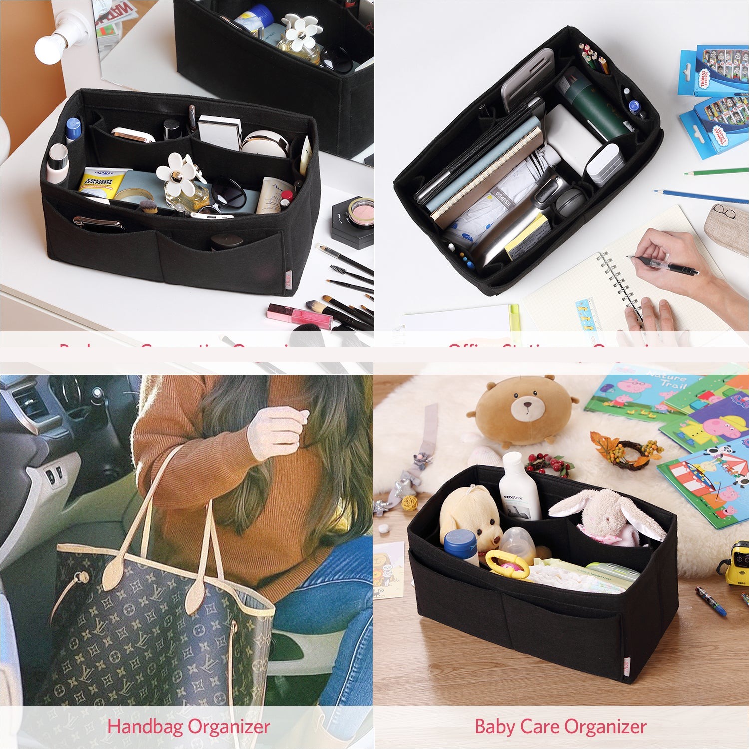 Filz Handtaschen-Organizer – Extra Large (passt für Speedy 40 / Neverfull GM) detail image 13