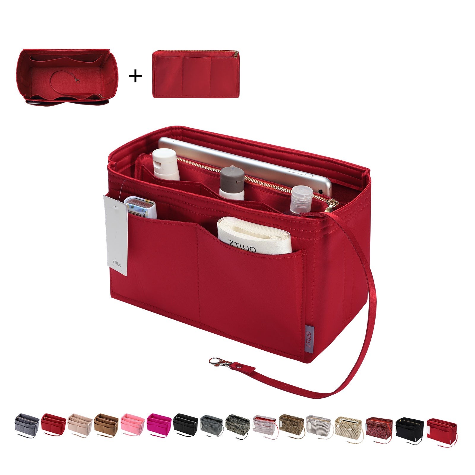 Taschenorganizer für LV Speedy Neverfull Tote – 6 Größen, Filz-Tascheneinsatz mit Reißverschluss product image 132