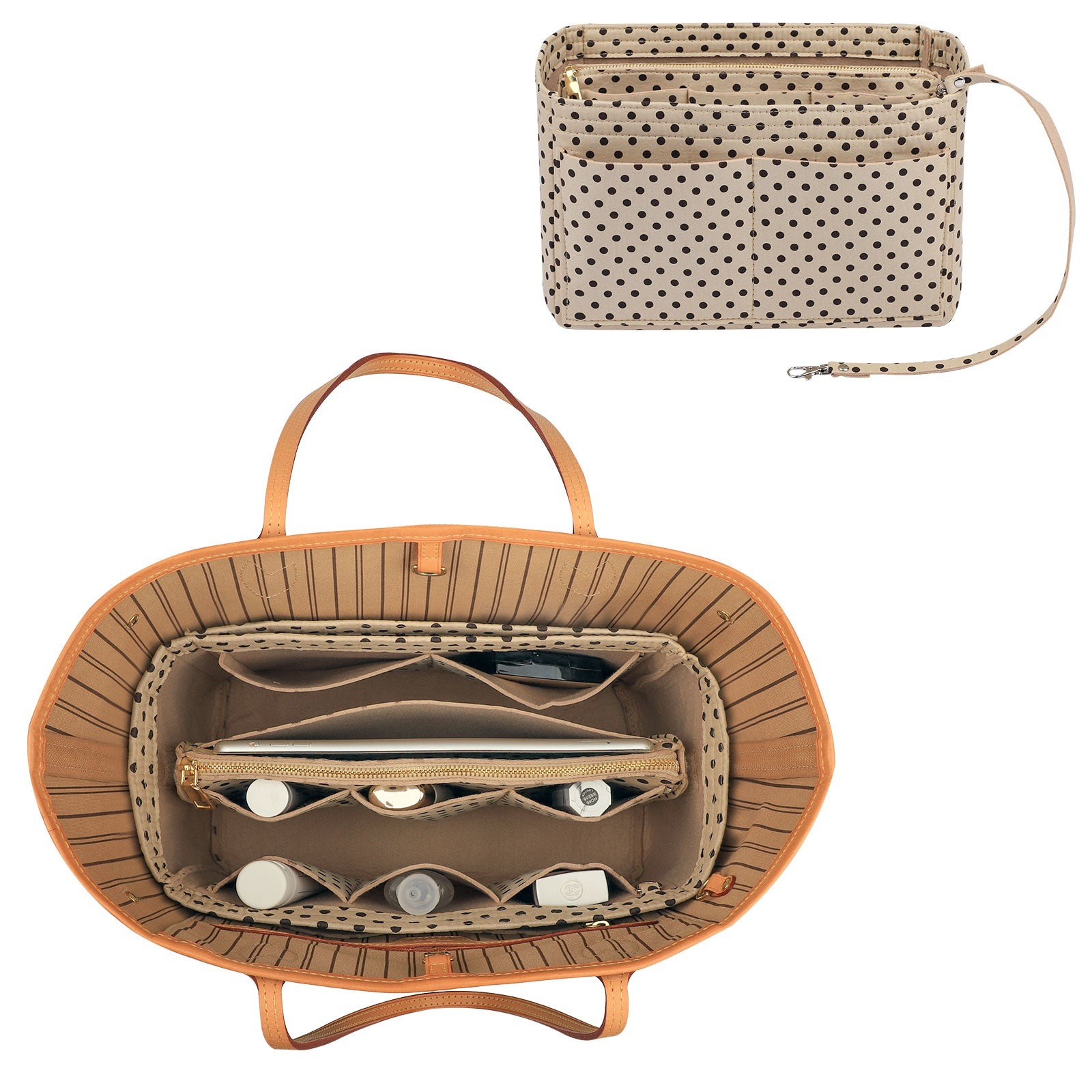 Taschenorganizer für LV Speedy Neverfull Tote – 6 Größen, Filz-Tascheneinsatz mit Reißverschluss product image 77