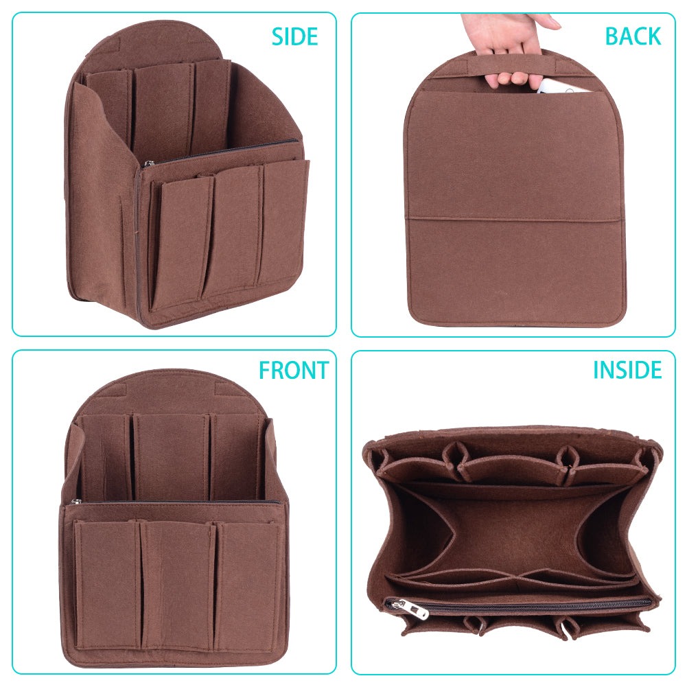 Filz-Organizer für Rucksäcke – Passend für runde und eckige Taschen, Beige/Grau/Kaffee/Schwarz product image 29