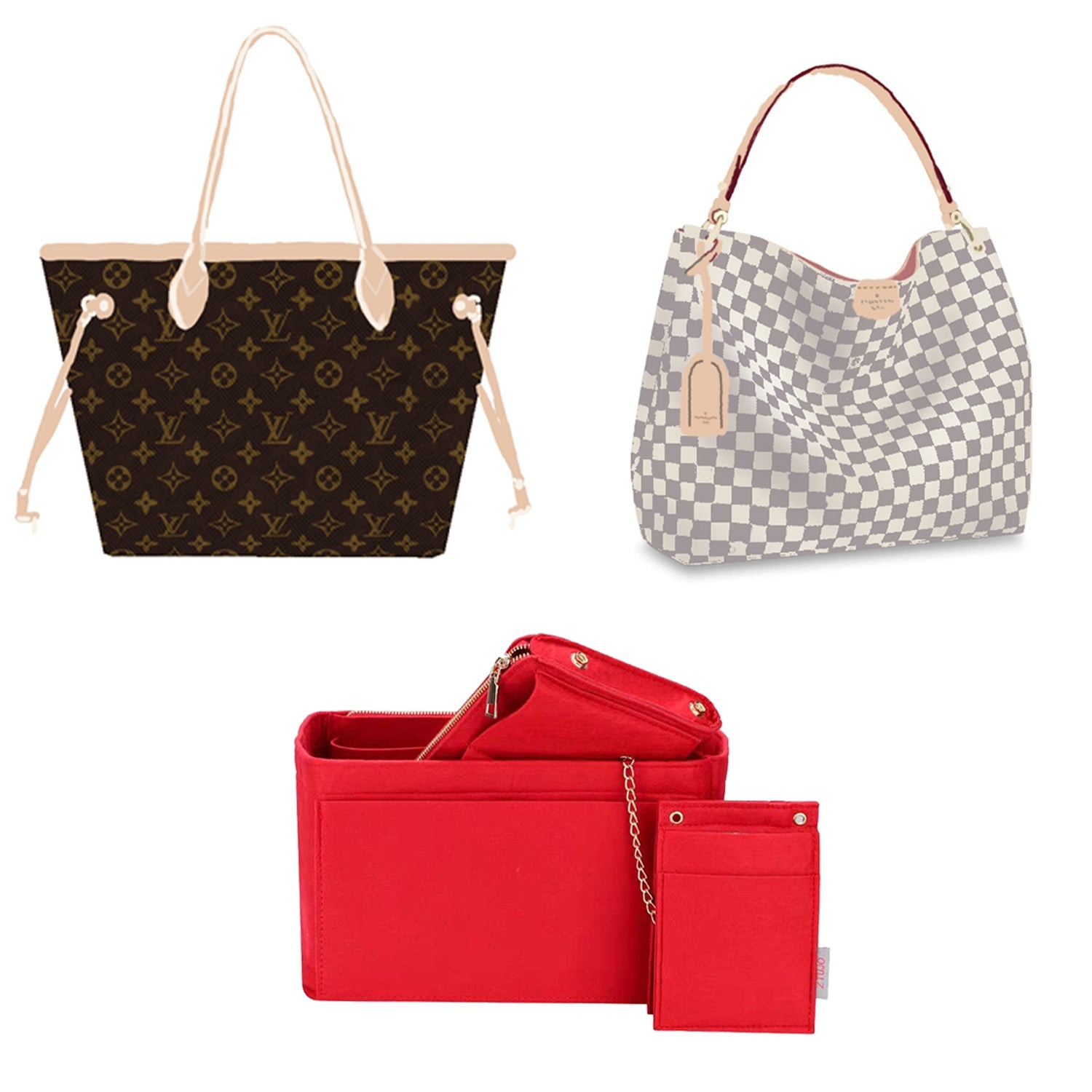 Taschenorganizer-Einlage für Designer-Handtaschen mit RFID-Schutzfach – Passt für LV Speedy, Neverfull & mehr product image 26