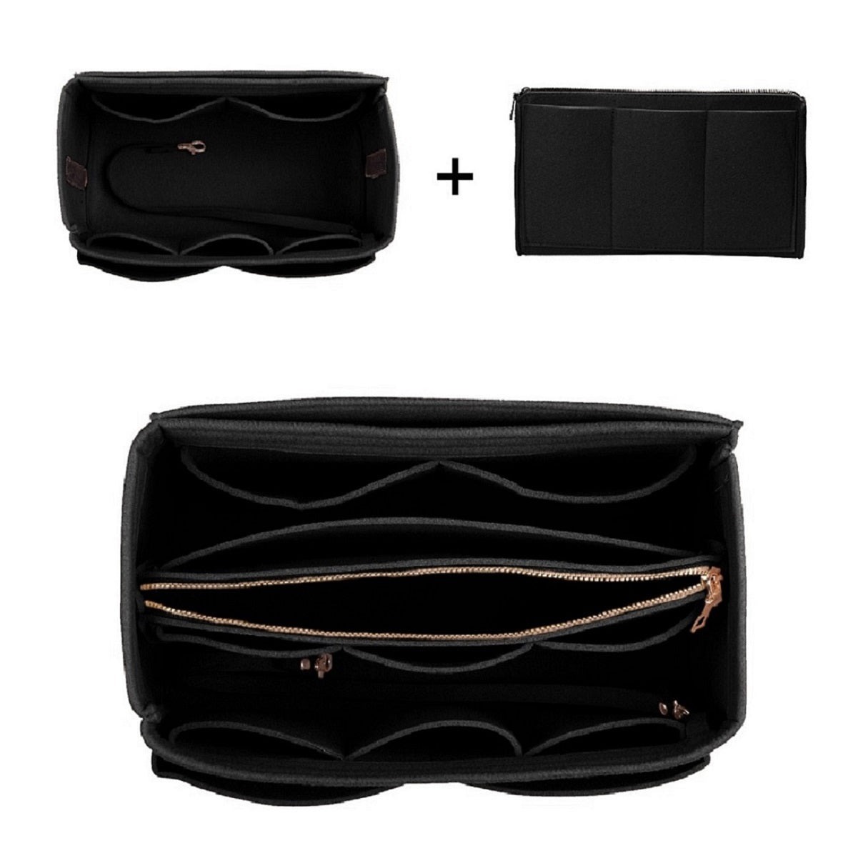 Taschenorganizer für LV Speedy Neverfull Tote – 6 Größen, Filz-Tascheneinsatz mit Reißverschluss product image 13