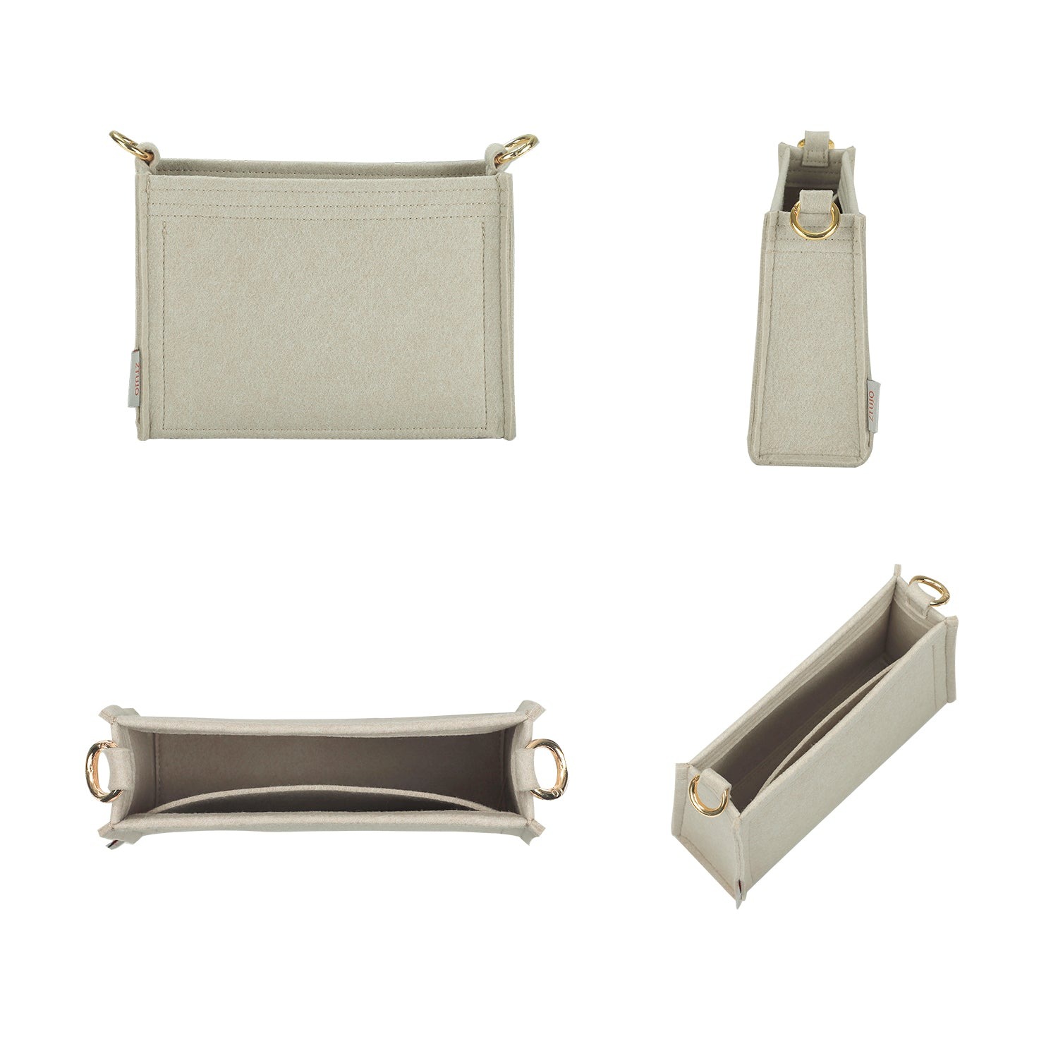 Premium Handtaschen-Organizer für LV Poche Toilette 19 / 26 – Warmgrau oder Sonderfarbe product image 2