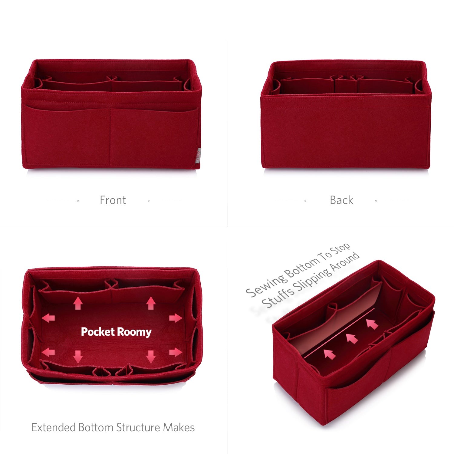 Filz Handtaschen-Organizer – Extra Large (passt für Speedy 40 / Neverfull GM) product image 24