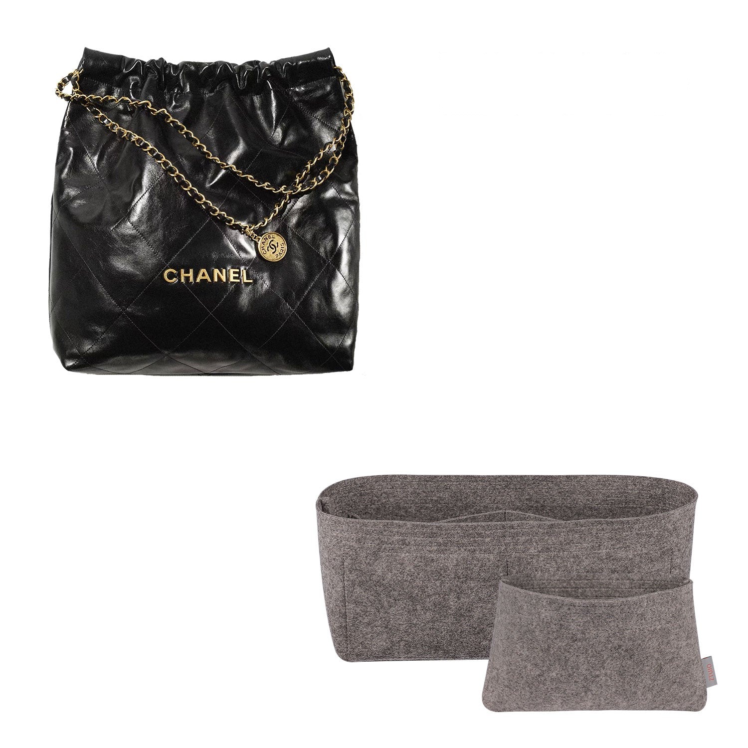 Premium-Geldbörsen-Organizer für Chanel 22 Small / Medium / Large – 5 Taschen, weicher Filz
