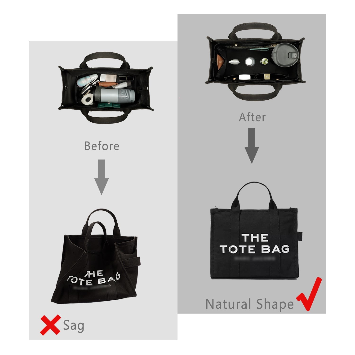 Knödel-Design Handtaschen-Organizer-Einsatz für Handtasche und Tote Bag-Formformer – Passt für Speedy, Neverfull, 6 Größen product image 14