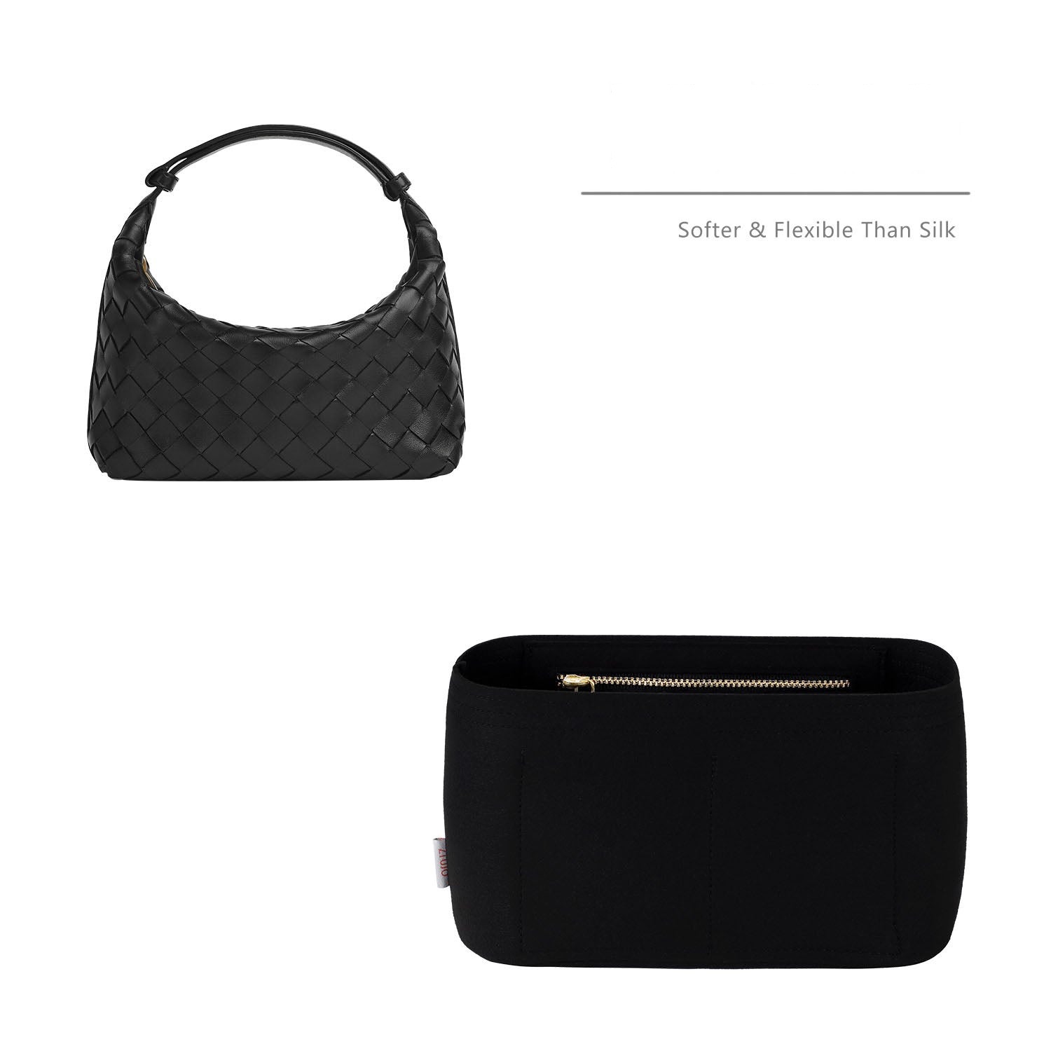Organizer für Bottega Veneta BV Mini Wallace – Premium-Filzeinlage mit 4 Taschen