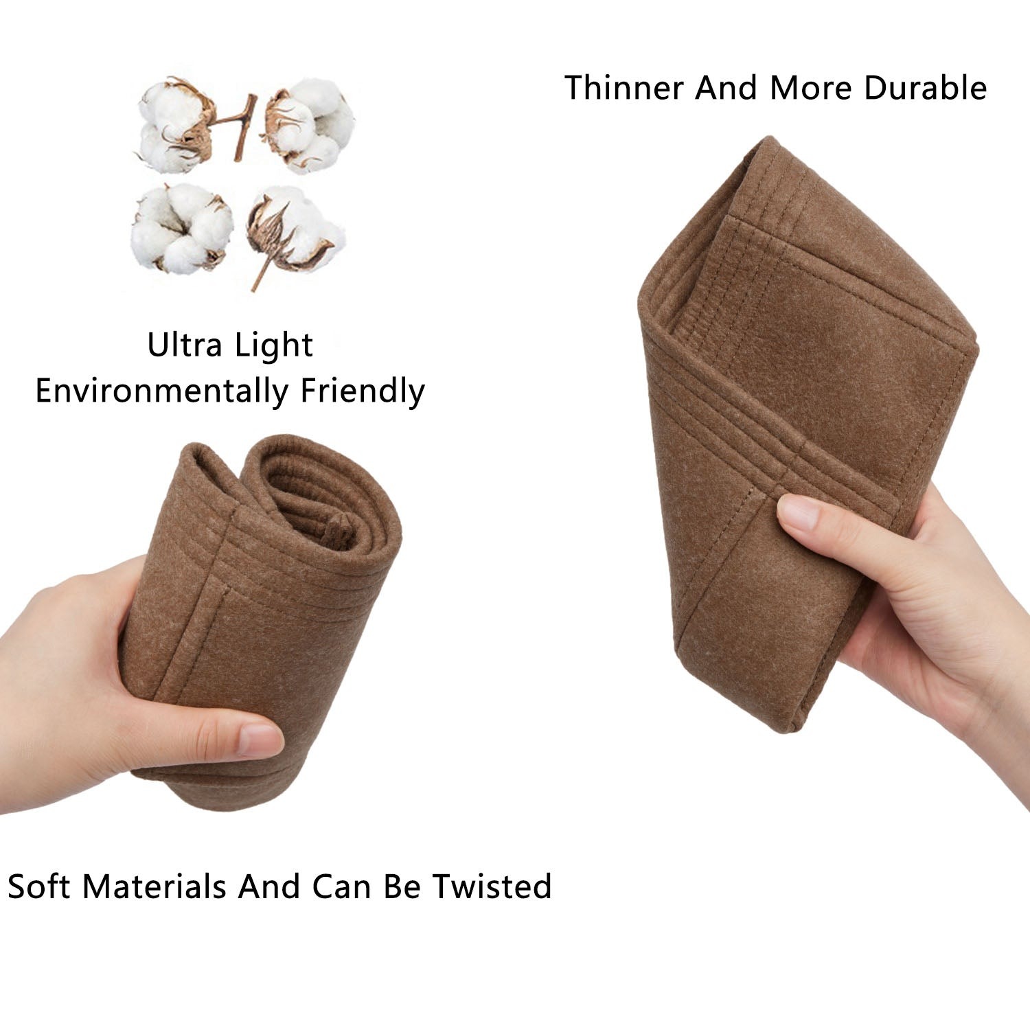 Premium Handtaschen-Organizer für Hermes Plume 20 – 3 Fächer, weicher Filz detail image 2