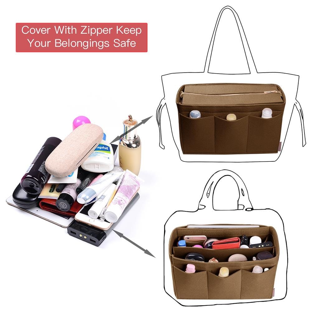 Organizer für Handtaschen mit abnehmbarem Reißverschlussdeckel für St. Louis PM und GM – Filzeinlage mit 9 Fächern product image 13