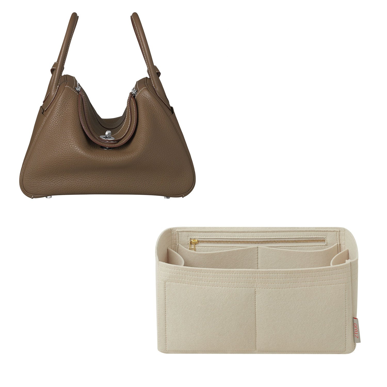 Taschenorganizer für Hermes Lindy Mini / 26 / 30 / 34 – ohne umgeklappte Kante, 7 Fächer detail image 5
