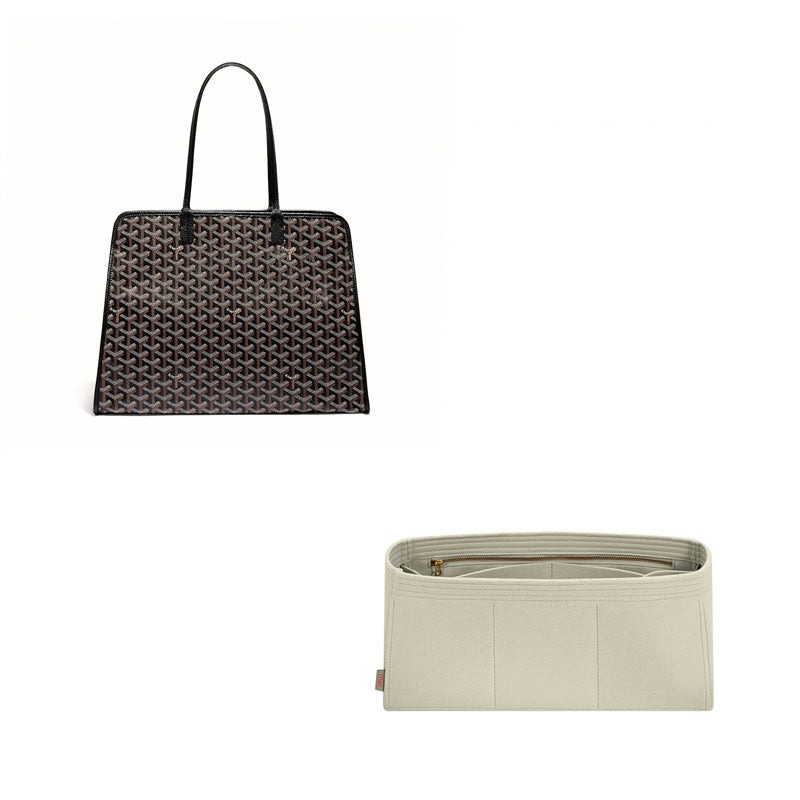 Taschenorganizer für Goyard Hardy – 8-taschen Filzeinlage, Warmgrau / Sonderfarbe