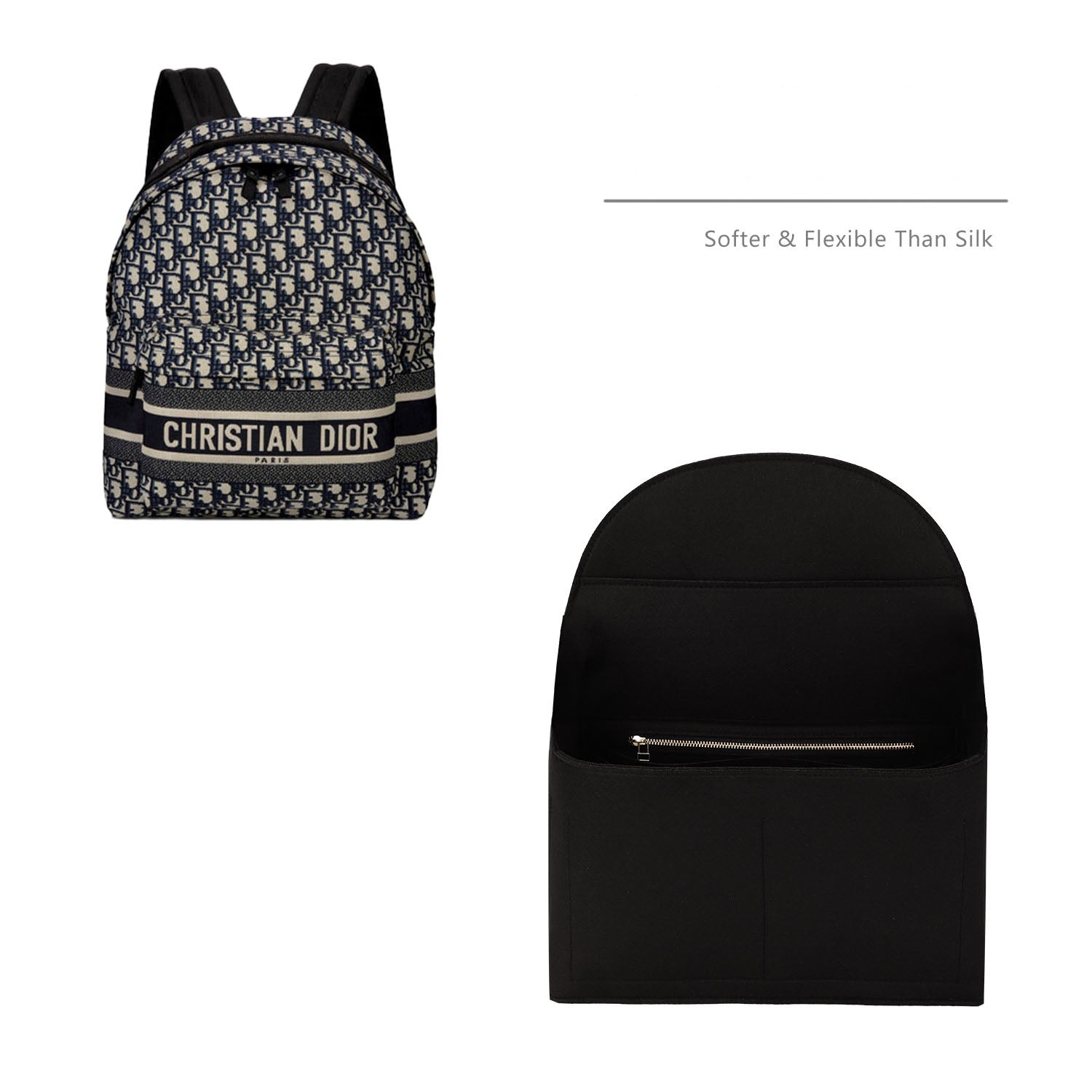 Premium Handtaschen-Organizer für Dior Rider Rucksack 30 cm / DiorTravel Rucksack 35 cm