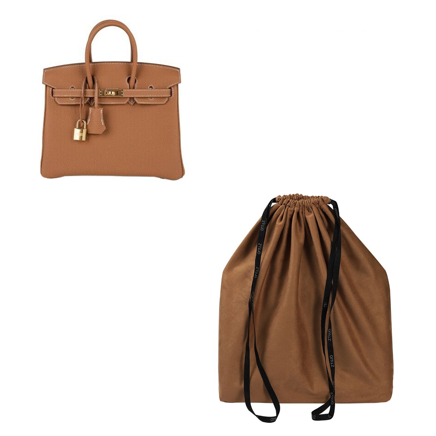 Staubbeutel für Handtasche Leichtgewichtiger staubdichter Kordelzug-Beutel – Passend für Birkin, Kelly, Picotin & mehr product image 2