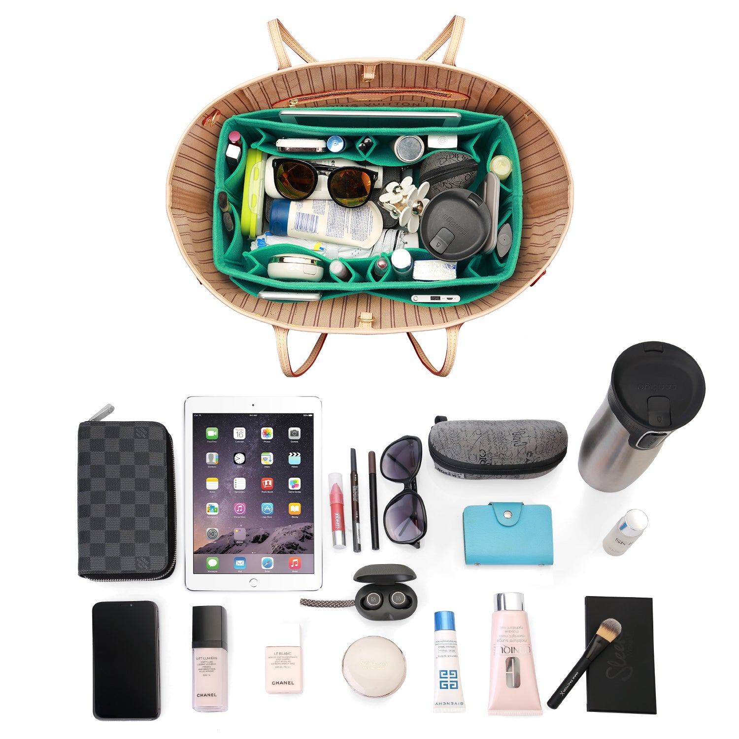 Filz Handtaschen-Organizer – Extra Large (passt für Speedy 40 / Neverfull GM) product image 32