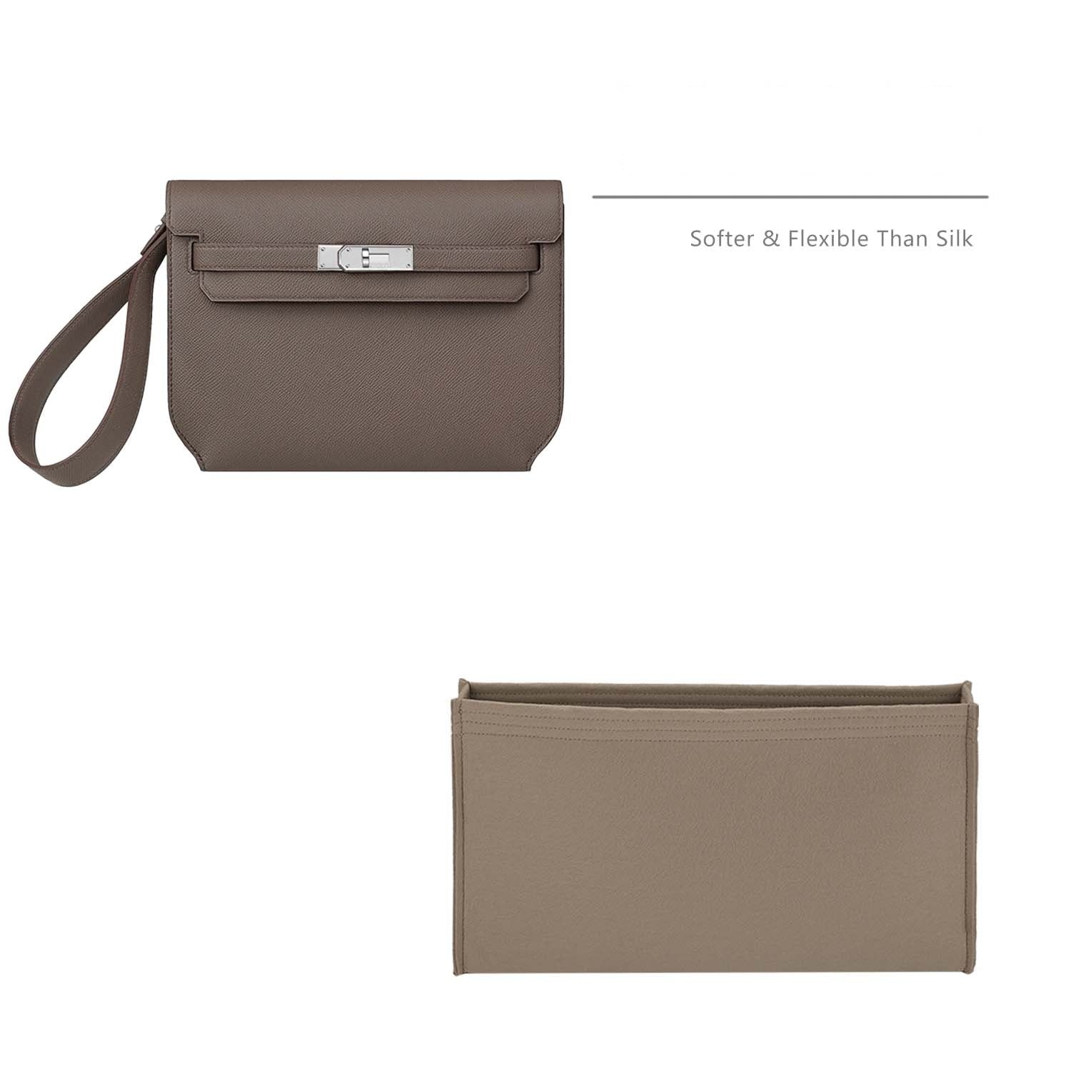 Premium Geldbörsen-Organizer für Hermes Kelly Depeches 25 / 36 – in Elephant Grey oder individueller Farbe