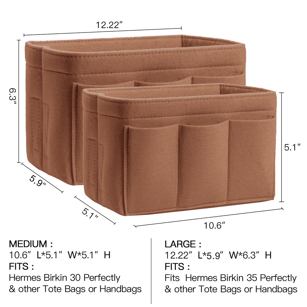Organizer für Handtaschen mit eingenähtem Boden für Hermes Birkin 30/35 product image 27