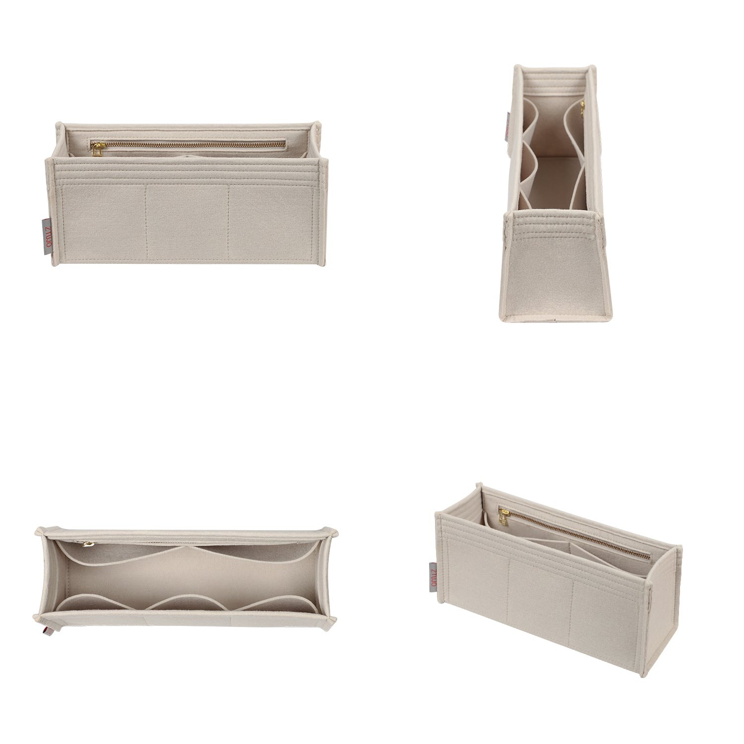 Premium Handtaschen-Organizer für Hermes Jypsiere 28 / 31 / 34 – 7 Fächer, weicher Filz, YKK-Reißverschlüsse product image 2