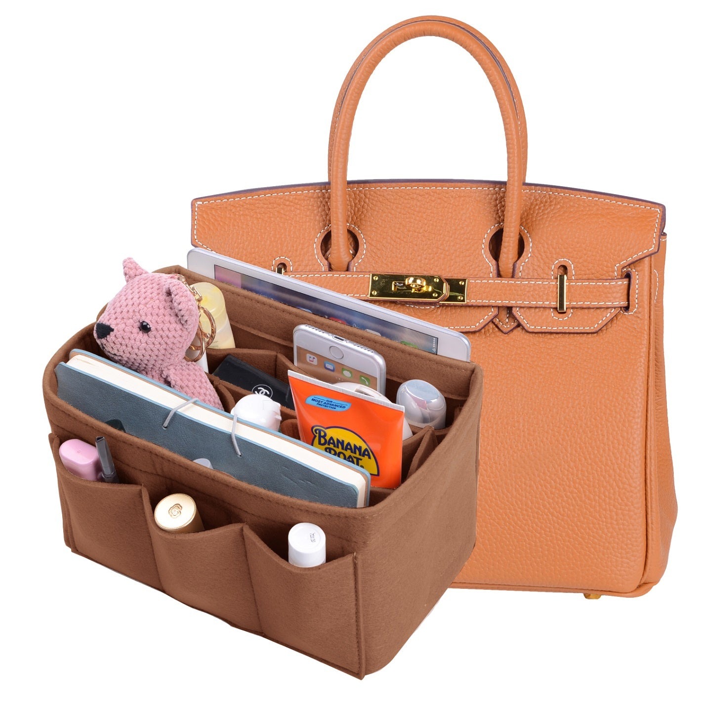 Organizer für Handtaschen mit eingenähtem Boden für Hermes Birkin 30/35 product image 25