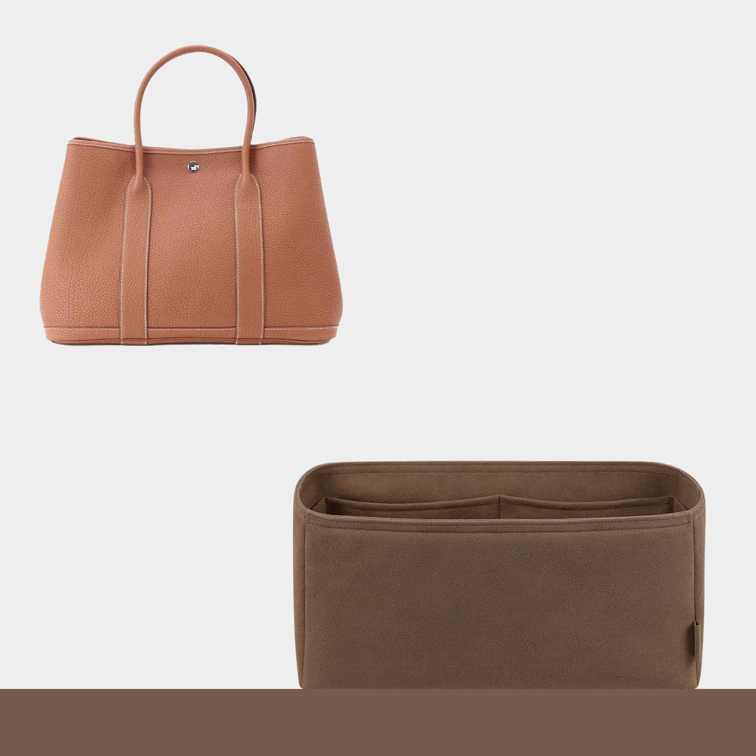 Organizer für Hermes Garden Party Mini / 30 / 36 – 4 Fächer, Material aus dem Luxusauto-Innenraum product image 9