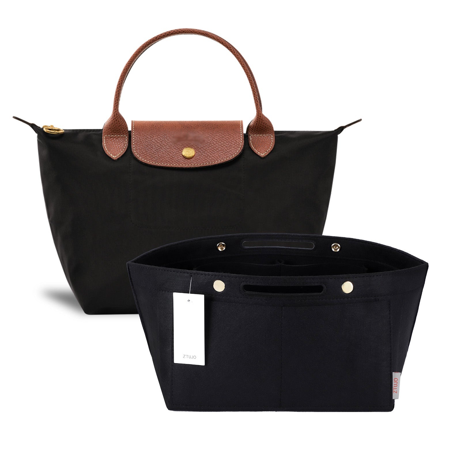 Einsatz für Handtaschen-Organizer für Longchamp Le Pliage – Passend für Top Handle S/M & Schultertasche S/L detail image 12