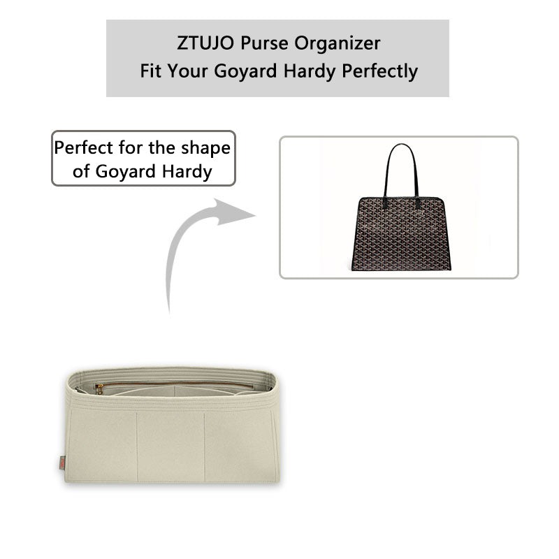 Taschenorganizer für Goyard Hardy – 8-taschen Filzeinlage, Warmgrau / Sonderfarbe product image 5