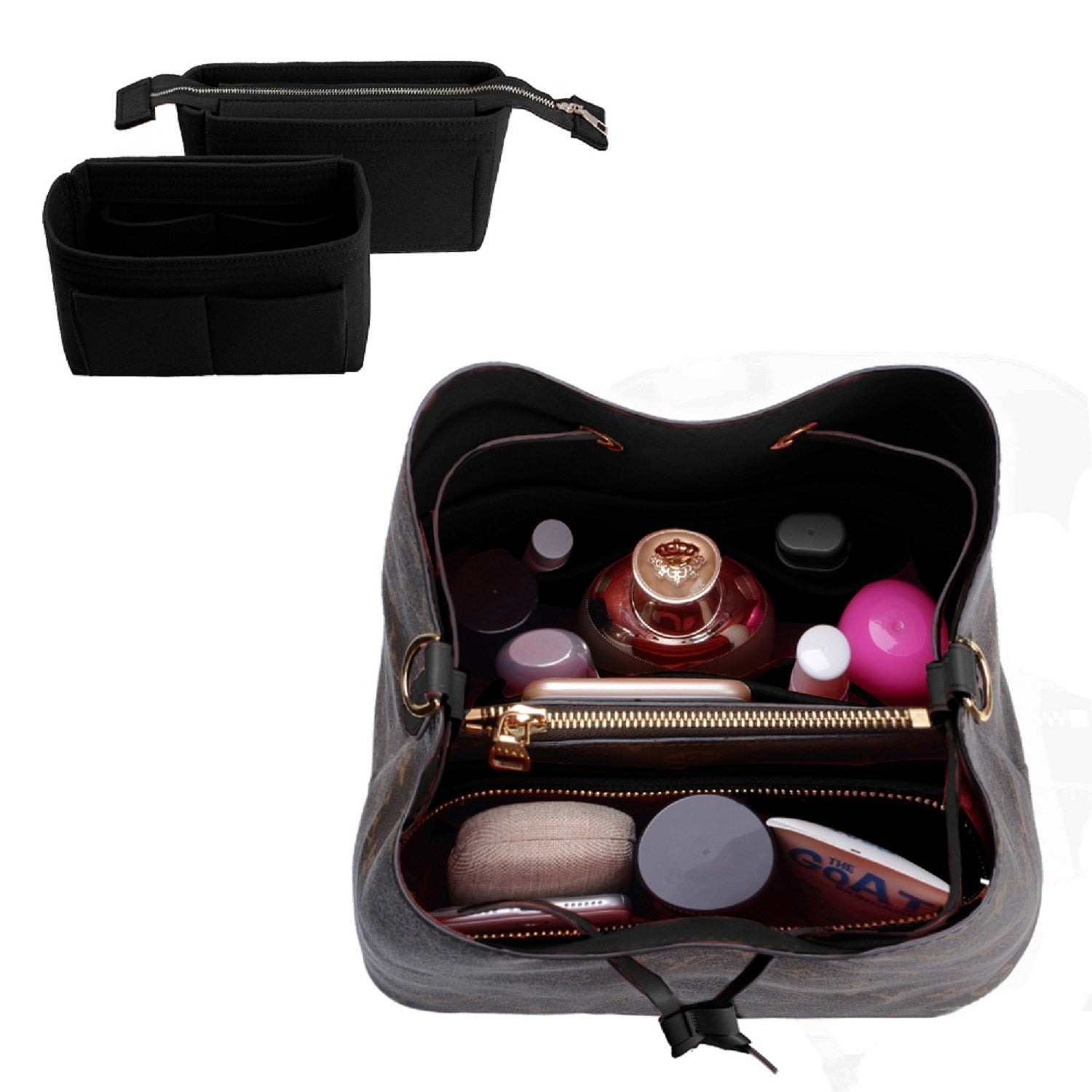 Handtaschen-Organizer, Bag-in-Bag-Einsatz im 2er-Pack für LV NeoNoé Noé-Serie product image 8