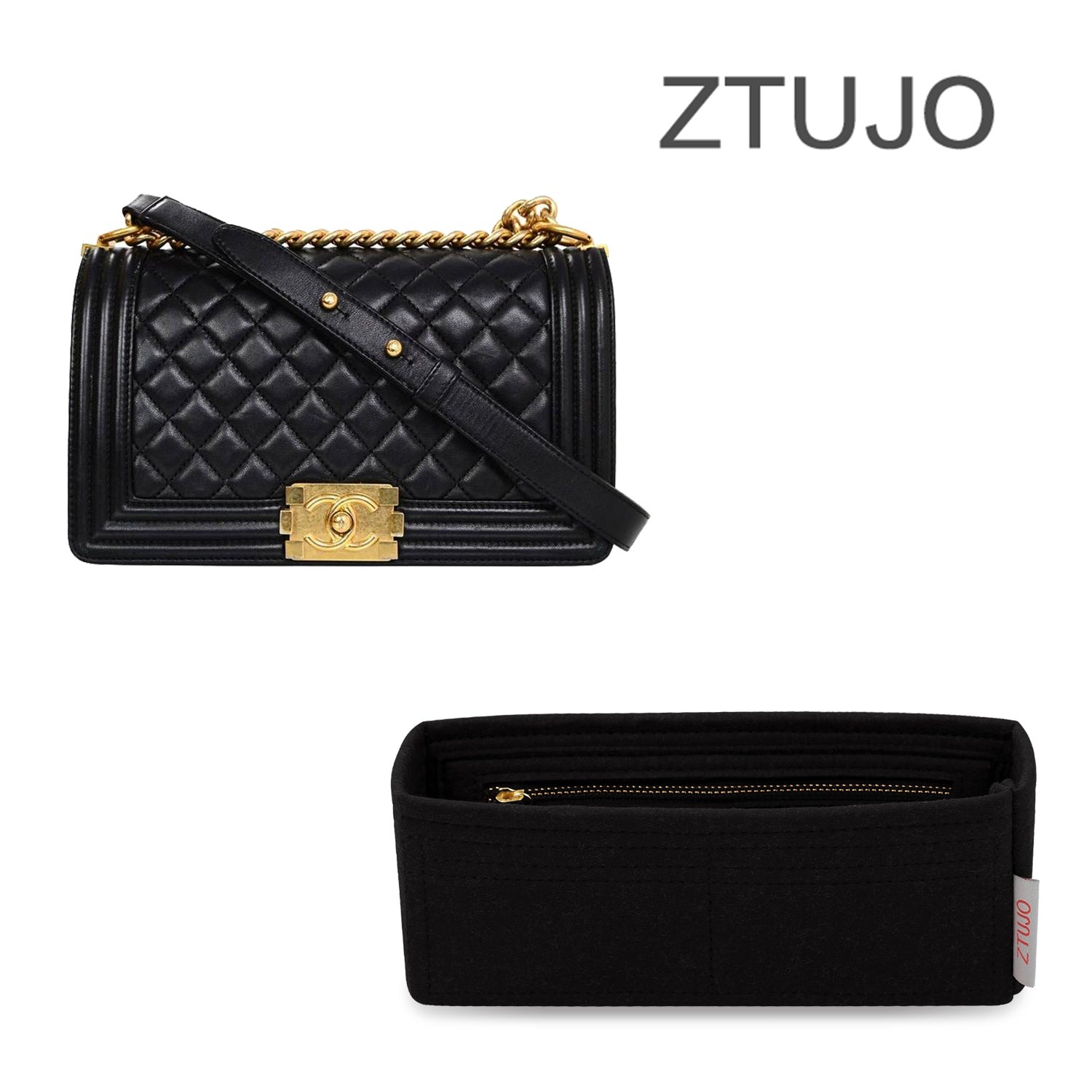 Einsatz für die Handtasche Chanel Boy Small / Old Medium / New Medium / Large – Premium-Filzeinlage
