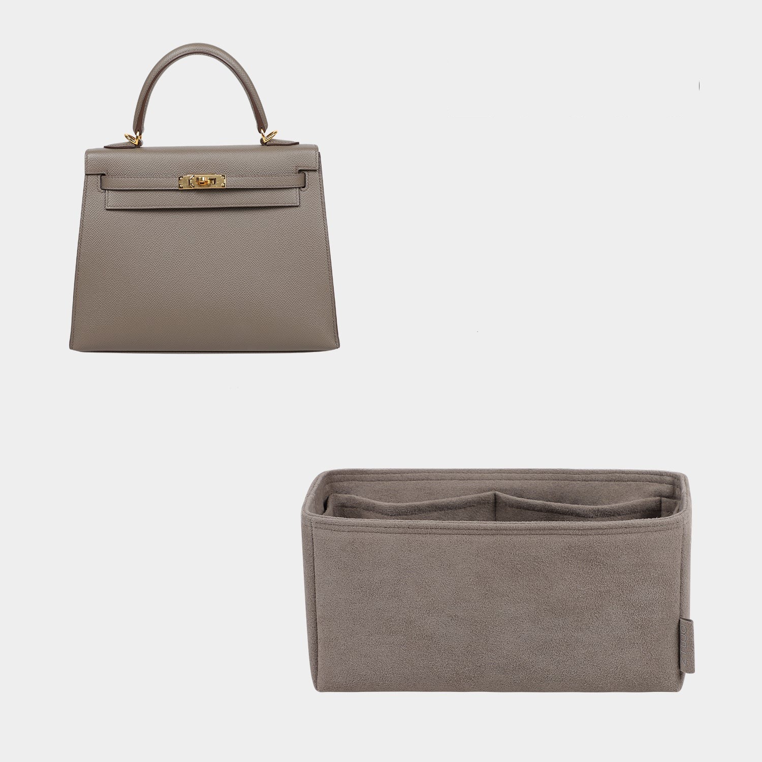 Alcantara-Taschenorganizer für HERMES KELLY 25 / KELLY 28 / KELLY 32 / KELLY 35 / KELLY 40