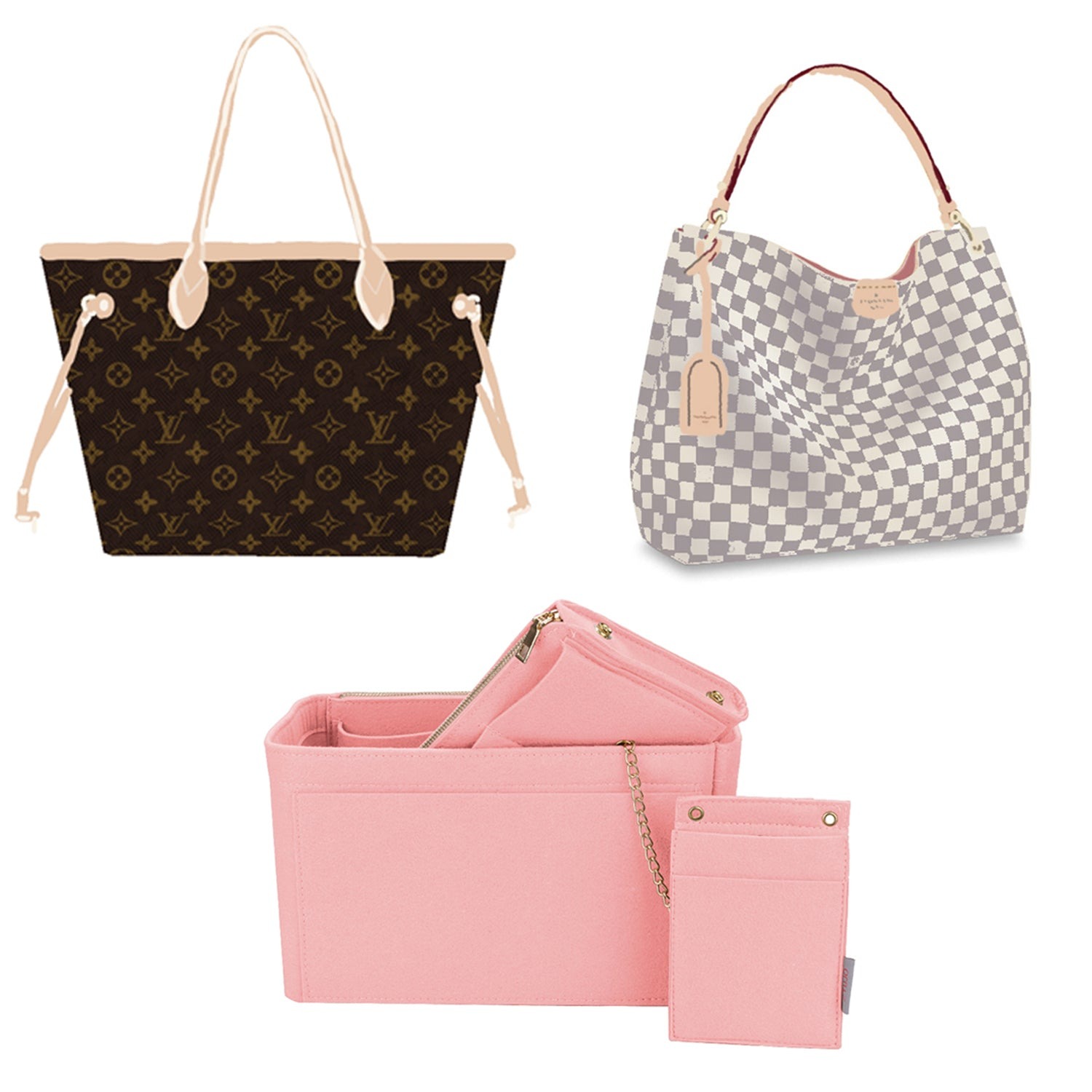 Taschenorganizer-Einlage für Designer-Handtaschen mit RFID-Schutzfach – Passt für LV Speedy, Neverfull & mehr product image 5