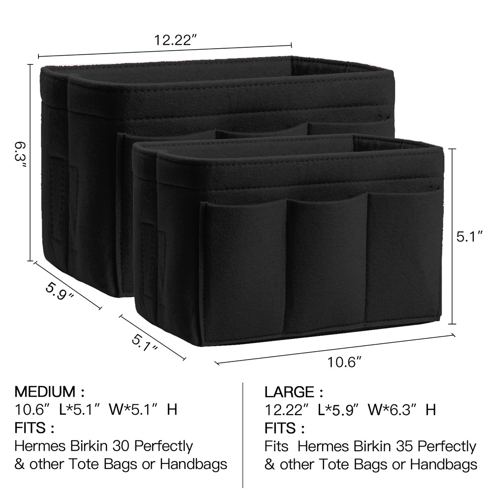 Organizer für Handtaschen mit eingenähtem Boden für Hermes Birkin 30/35 product image 3
