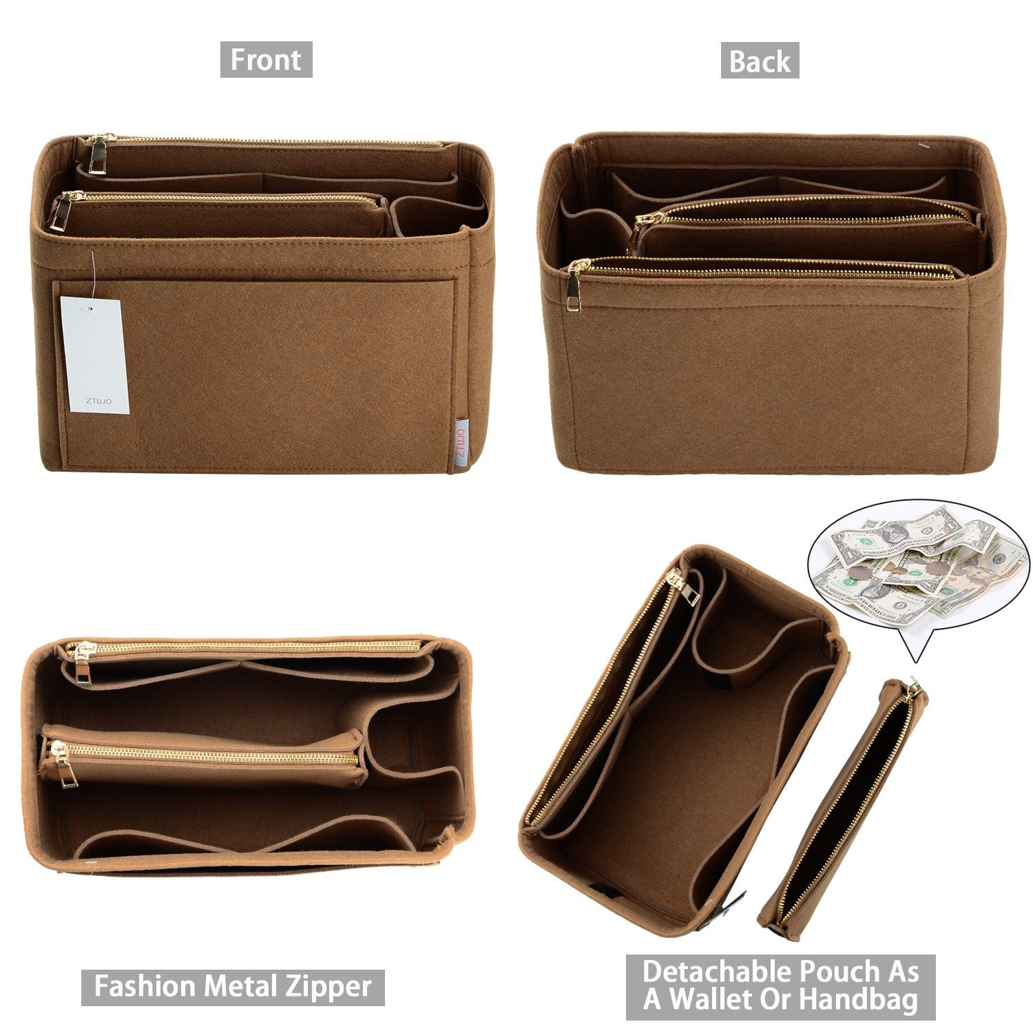 Organizer-Einlage für LV Speedy, Neverfull, Graceful, Tote – Filz-Taschenformer product image 31
