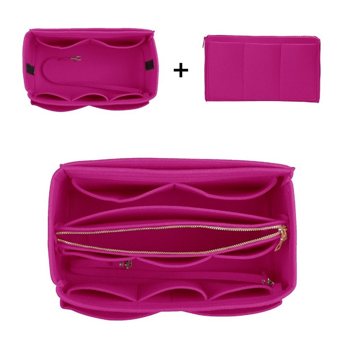Taschenorganizer für LV Speedy Neverfull Tote – 6 Größen, Filz-Tascheneinsatz mit Reißverschluss product image 34